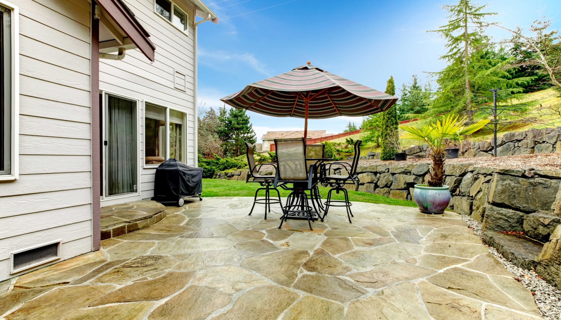 Beautifully Textured and Patterned Concrete Patios in Canton, Michigan